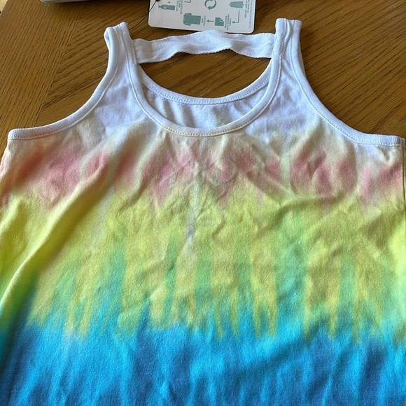 Chaser Tie Dye Shirttail Tank Back Cut-Out Size 5 NWT - Picture 3 of 3